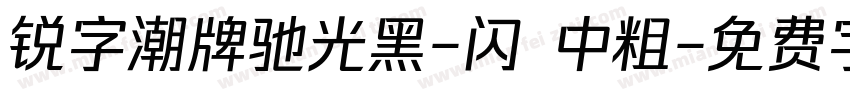 锐字潮牌驰光黑-闪 中粗字体转换